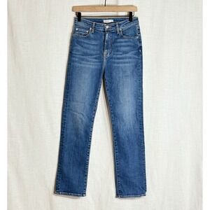 SIMKHAI Jeans Women 28 Blue High Rise‎ Straight Leg Organic Cotton USA